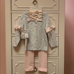 NWT Shabby Chic Baby Girl 5 Pc Apparel Set Matching Outfit Set Size 18-24 Months